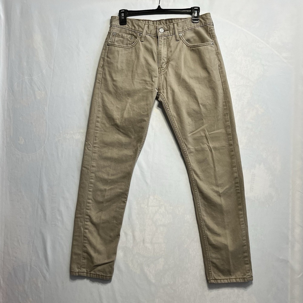 Levis 508 Regular Tapered Jeans Mens 29x30 Tan Khaki Cotton Twill Pants